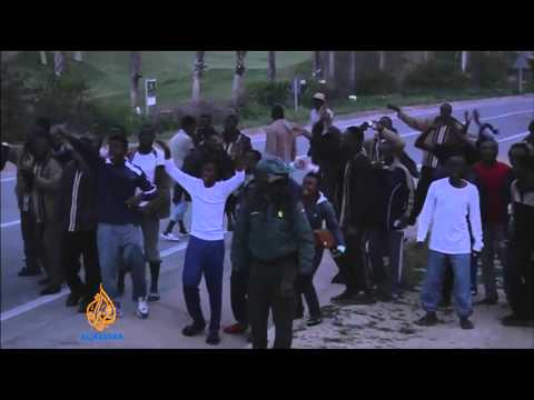Hundreds of African Immigrants storm Morocco-Spanish border