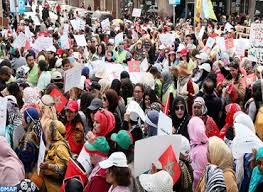 National demonstation demanding women equality in Rabat