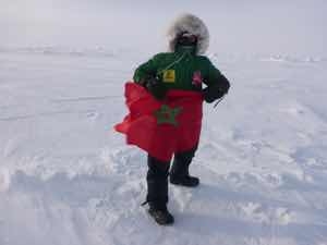 Morocco Flag on the North Pole by Nacer Ibn Abdeljalil