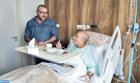 Morocco King Visits Abderrahmane Youssoufi in Hospital for Pneumonia