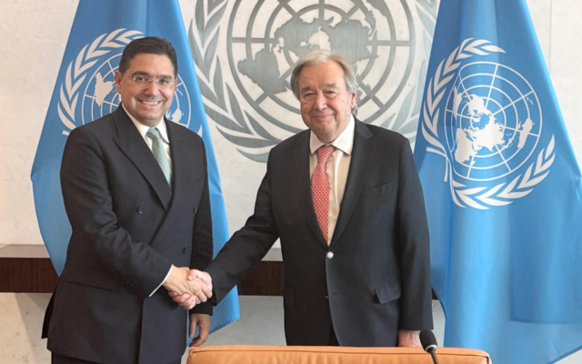 Bourita meets in New York with United Nations Secretary General