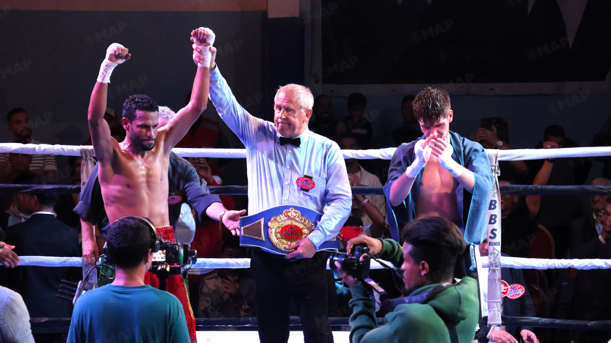 Moroccan boxer Othmane Ferraoun wins WBF international professional boxing title