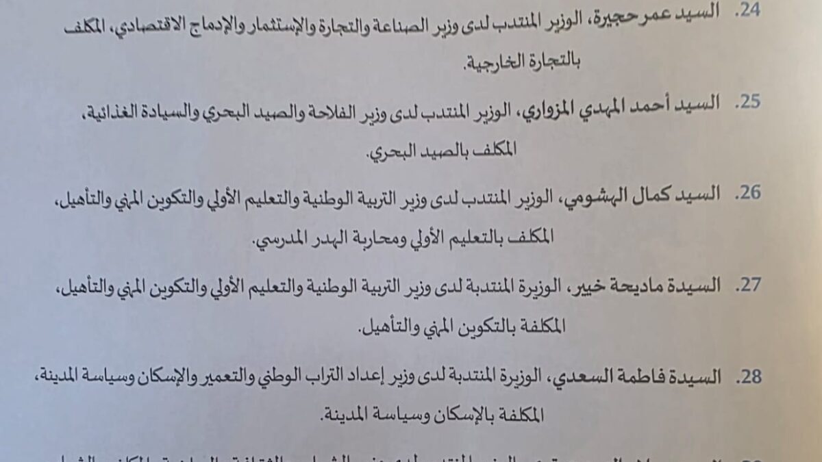 URGENT: New Government Formed Under the Leadership of Ms. Fatima Ezzahra El Mansouri