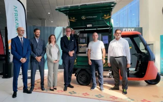 Stellantis Morocco Transforms the Electric Fiat Tris into a Mobile Café with Afrikawa